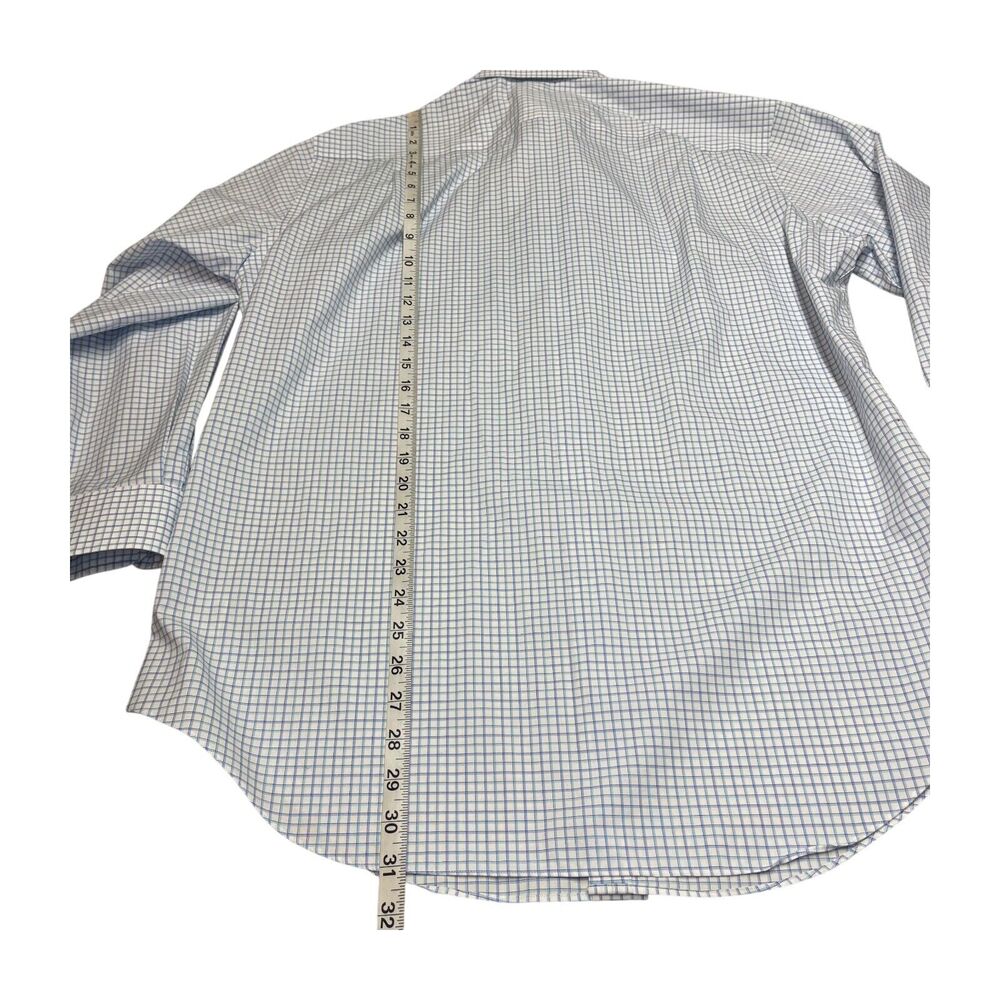 Jos A Bank Traveller Dress Shirt Men's 16.5 Multicolor Check Cotton Tailored Fit - Picture 4 of 6
